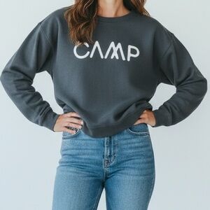 CAMP Long Sleeved Fleece Grey Sweatshirt